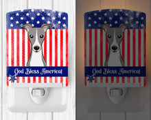 Load image into Gallery viewer, American Flag and Italian Greyhound Ceramic Night Light BB2166CNL