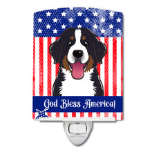 Load image into Gallery viewer, American Flag and Bernese Mountain Dog Ceramic Night Light BB2167CNL