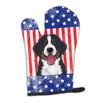 Load image into Gallery viewer, American Flag and Bernese Mountain Dog Oven Mitt BB2167OVMT