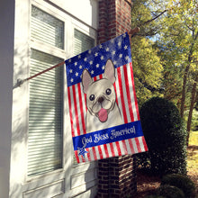 Load image into Gallery viewer, God Bless American Flag with French Bulldog Flag Canvas House Size BB2168CHF