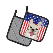 Load image into Gallery viewer, American Flag and French Bulldog Pot Holders - Set of 2 - Heat-Resistant Kitchen Essentials BB2168PTHD