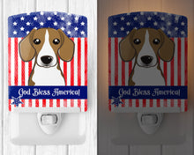 Load image into Gallery viewer, American Flag and Beagle Ceramic Night Light BB2169CNL