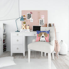 Load image into Gallery viewer, American Flag and Beagle Throw Pillow - 14x14 Decorative Pillow – Art for Your Home &amp; Patio BB2169PW1414