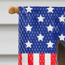 Load image into Gallery viewer, God Bless American Flag with Min Pin Flag Canvas House Size BB2170CHF
