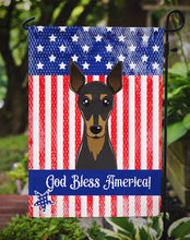 Load image into Gallery viewer, God Bless American Flag with Min Pin Garden Flag – Decorative Outdoor Yard Flag BB2170GF