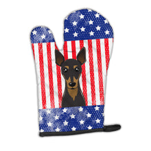 Load image into Gallery viewer, American Flag and Min Pin Oven Mitt BB2170OVMT