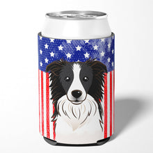 Load image into Gallery viewer, American Flag and Border Collie Can or Bottle Hugger BB2171CC