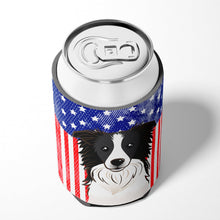 Load image into Gallery viewer, American Flag and Border Collie Can or Bottle Hugger BB2171CC