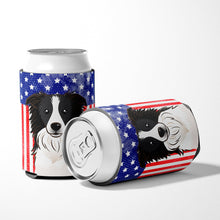 Load image into Gallery viewer, American Flag and Border Collie Can or Bottle Hugger BB2171CC