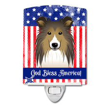 Load image into Gallery viewer, American Flag and Sheltie Ceramic Night Light BB2172CNL