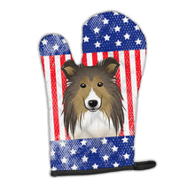 Load image into Gallery viewer, American Flag and Sheltie Oven Mitt BB2172OVMT