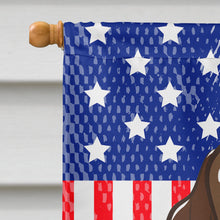 Load image into Gallery viewer, God Bless American Flag with Basset Hound Flag Canvas House Size BB2173CHF