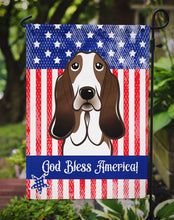 Load image into Gallery viewer, God Bless American Flag with Basset Hound Garden Flag – Decorative Outdoor Yard Flag BB2173GF