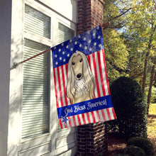 Load image into Gallery viewer, God Bless American Flag with Afghan Hound Flag Canvas House Size BB2174CHF