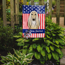 Load image into Gallery viewer, God Bless American Flag with Afghan Hound Garden Flag – Decorative Outdoor Yard Flag BB2174GF