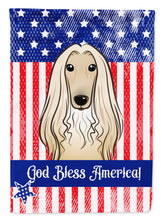 Load image into Gallery viewer, God Bless American Flag with Afghan Hound Garden Flag – Decorative Outdoor Yard Flag BB2174GF