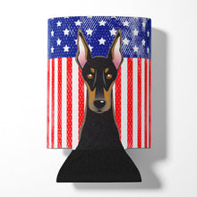 Load image into Gallery viewer, American Flag and Doberman Can or Bottle Hugger BB2175CC