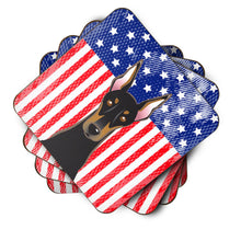 Load image into Gallery viewer, American Flag and Doberman Foam Coaster