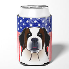 Load image into Gallery viewer, American Flag and Saint Bernard Can or Bottle Hugger BB2176CC