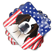 Load image into Gallery viewer, American Flag and Saint Bernard Foam Coaster