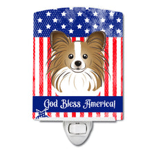 Load image into Gallery viewer, American Flag and Papillon Ceramic Night Light BB2178CNL