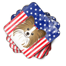 Load image into Gallery viewer, American Flag and Papillon Foam Coaster