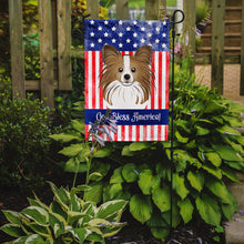 Load image into Gallery viewer, God Bless American Flag with Papillon Garden Flag – Decorative Outdoor Yard Flag BB2178GF