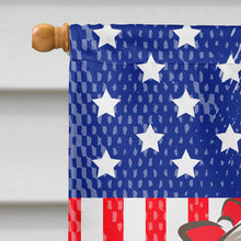 Load image into Gallery viewer, God Bless American Flag with Gray Silver Shih Tzu Flag Canvas House Size BB2180CHF