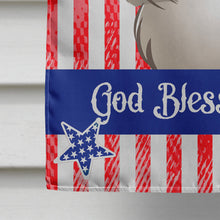 Load image into Gallery viewer, God Bless American Flag with Gray Silver Shih Tzu Flag Canvas House Size BB2180CHF