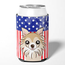 Load image into Gallery viewer, American Flag and Chihuahua Can or Bottle Hugger BB2181CC