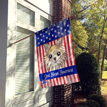 Load image into Gallery viewer, God Bless American Flag with Chihuahua Flag Canvas House Size BB2181CHF