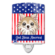 Load image into Gallery viewer, American Flag and Chihuahua Ceramic Night Light BB2181CNL