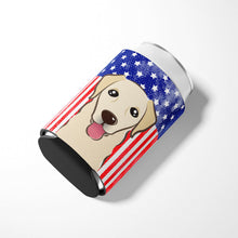 Load image into Gallery viewer, American Flag and Golden Retriever Can or Bottle Hugger BB2182CC