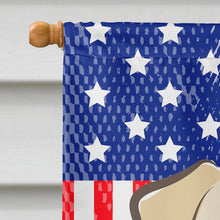 Load image into Gallery viewer, God Bless American Flag with Golden Retriever Flag Canvas House Size BB2182CHF