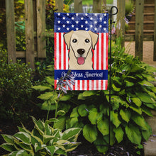 Load image into Gallery viewer, God Bless American Flag with Golden Retriever Garden Flag – Decorative Outdoor Yard Flag BB2182GF