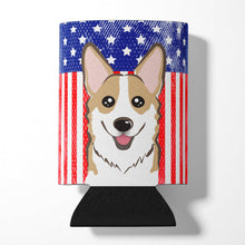 Load image into Gallery viewer, American Flag and Sable Corgi Can or Bottle Hugger BB2183CC