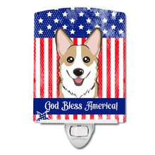 Load image into Gallery viewer, American Flag and Sable Corgi Ceramic Night Light BB2183CNL