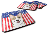 Load image into Gallery viewer, American Flag and Sable Corgi Foam Coaster