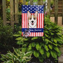 Load image into Gallery viewer, God Bless American Flag with Sable Corgi Garden Flag – Decorative Outdoor Yard Flag BB2183GF