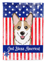 Load image into Gallery viewer, God Bless American Flag with Sable Corgi Garden Flag – Decorative Outdoor Yard Flag BB2183GF
