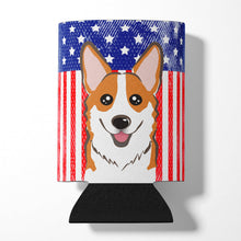 Load image into Gallery viewer, American Flag and Red Corgi Can or Bottle Hugger BB2184CC