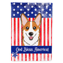 Load image into Gallery viewer, God Bless American Flag with Red Corgi Flag Canvas House Size BB2184CHF