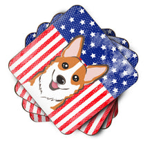 Load image into Gallery viewer, American Flag and Red Corgi Foam Coaster