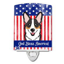 Load image into Gallery viewer, American Flag and Tricolor Corgi Ceramic Night Light BB2185CNL