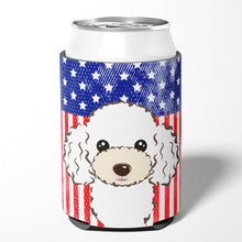 Load image into Gallery viewer, American Flag and White Poodle Can or Bottle Hugger BB2187CC