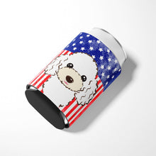 Load image into Gallery viewer, American Flag and White Poodle Can or Bottle Hugger BB2187CC