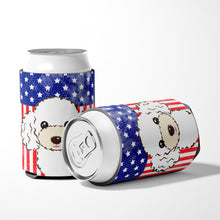 Load image into Gallery viewer, American Flag and White Poodle Can or Bottle Hugger BB2187CC