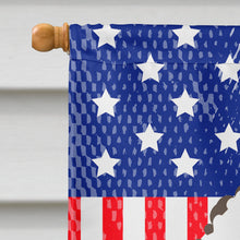 Load image into Gallery viewer, God Bless American Flag with White Poodle Flag Canvas House Size BB2187CHF