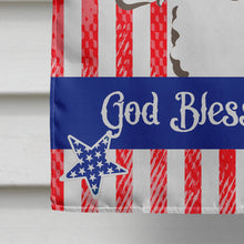 Load image into Gallery viewer, God Bless American Flag with White Poodle Flag Canvas House Size BB2187CHF