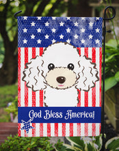 Load image into Gallery viewer, God Bless American Flag with White Poodle Garden Flag – Decorative Outdoor Yard Flag BB2187GF